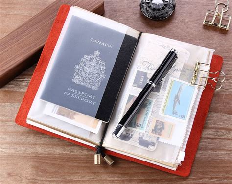 Refillable Leather Travelers Notebook Handcrafted Etsy Canada