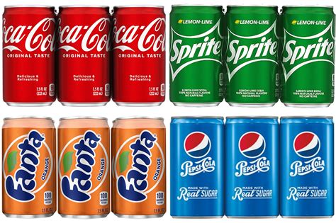 Buy 24 Mini Cans Of Variety Soda 4 Flavors 6 Coke Classic 6 Real