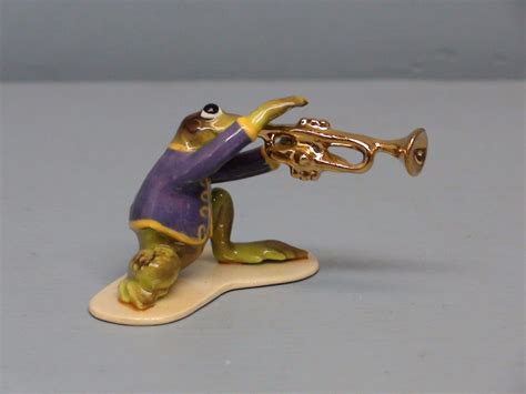 Retired Hagen Renaker Specialty Frog Playing Trumpet Ebay