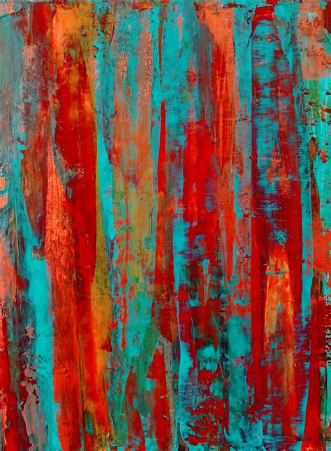 An Abstract Painting With Red And Blue Colors