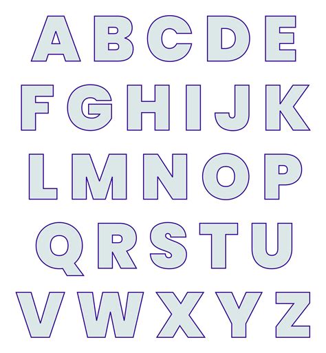 Inch Alphabet Stencils Free Printable Printable Templates