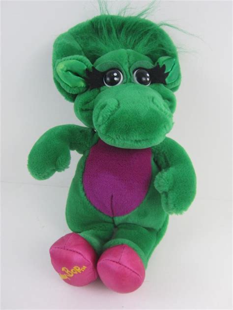 7 inch barney beanie plush by gund 1997 and baby bop's blankey book with attached baby bop plush. Babies on Pinterest
