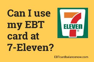 You may qualify for snap benefits depending on your household size, income, expenses and resources. Can I use my EBT card at 7-Eleven? - EBTCardBalanceNow.com