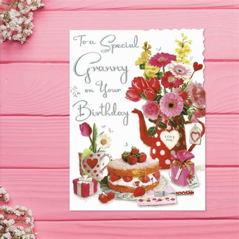 Velvet Special Granny Birthday Card