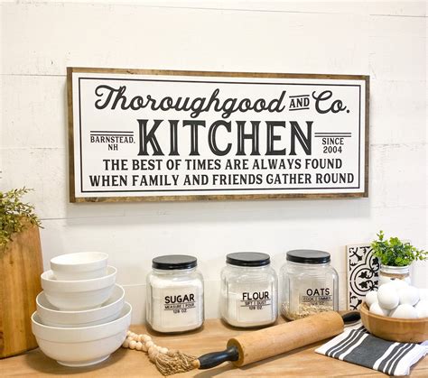 Custom Kitchen Sign Personalized Kitchen Signs Farmhouse Etsy