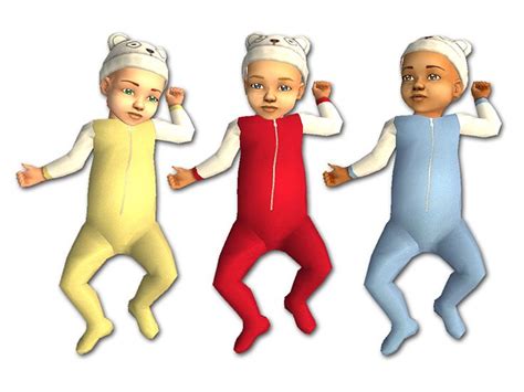 Mod The Sims Little Bear Baby Outfits Sims Baby Baby Clothes