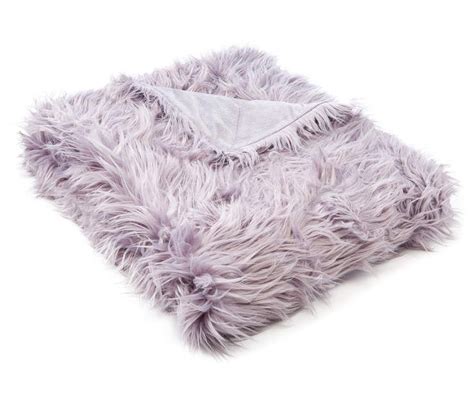 Aprima Lilac Mongolian Faux Fur Luxe Throw Big Lots Big Lots Fur