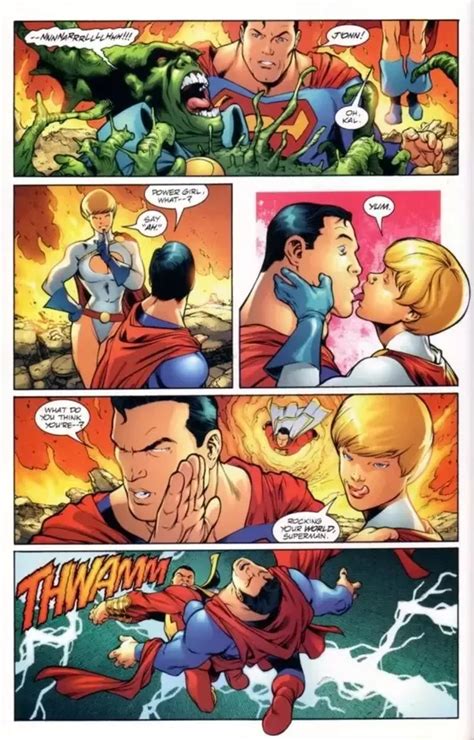 Power Girl And Wonder Woman Kiss