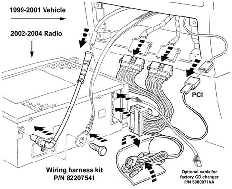 Radio adaptor harness (p/n 82207541). Jeep Grand Cherokee WJ - Upgrading the factory sound system