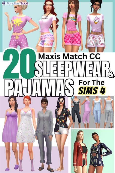 Maxis Match Sleepwear Pajamas Cc For The Sims In Sims
