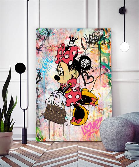 Tableau Minnie Mouse Sac Louis Vuitton Street Art Disney Mickey