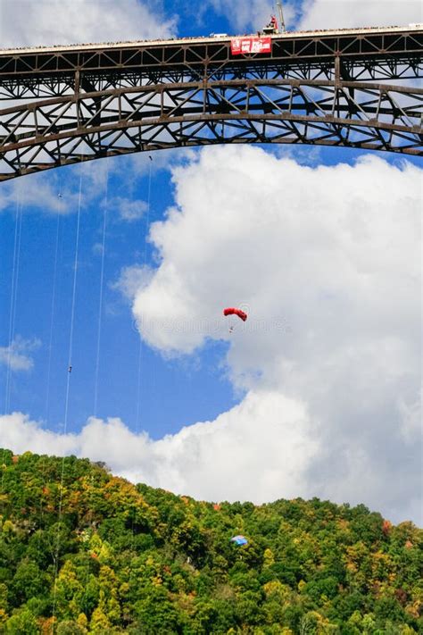 Bridge Day New River Gorge Bridge Base Jumpers Editorial Photography