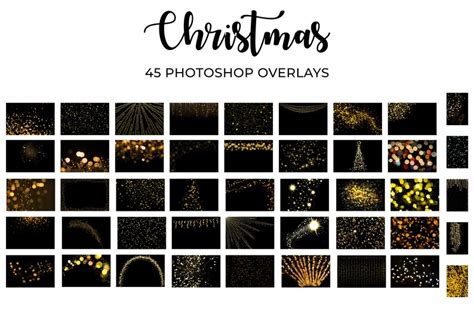 Christmas Overlays Photoshop Overlays Photo Overlays Bokeh Etsy