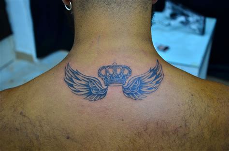 wing tattoo, crown tattoo,shoulder tattoo, back side tattoo,bodrum tattoo, alibaba tattoo, ali 