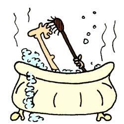 Die beiden substanzen reagieren miteinander und sie werden ein gurgelndes geräusch aus dem abfluss hören. Badewanne Bild - Badderen2