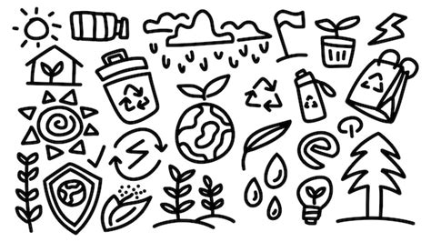 Premium Vector Eco Environment And Save Energy Campaign Icon Set Hand