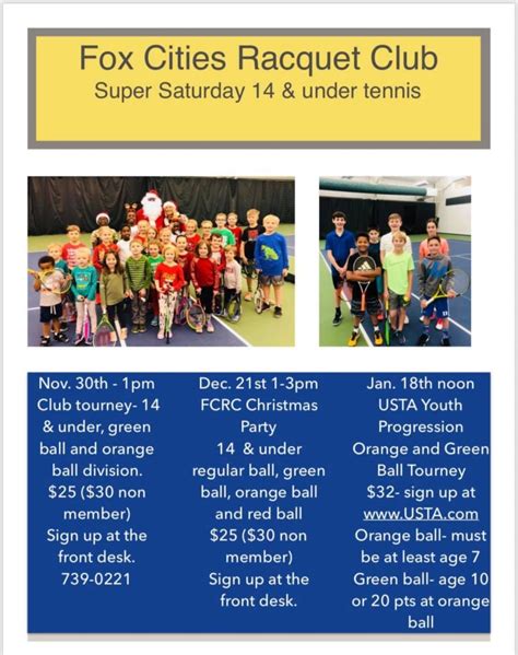 Special Events Fox Cities Racquet Club