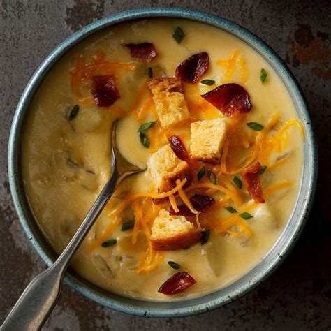 Cream Of Potato Cheddar Soup Recipe How To Make It