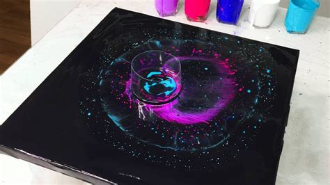 Cells Go Wild Must See Open Cup Acrylic Pour Galaxy🪐 Easy Fluid Art