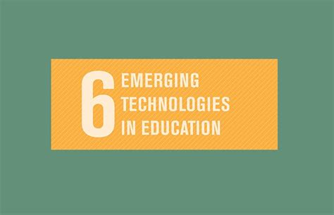 6 Emerging Technologies In Education Infographic Visualistan