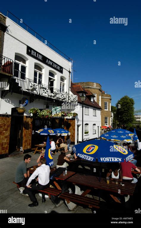 The Blue Anchor A Thames Riverside Pub In Hammersmith London England