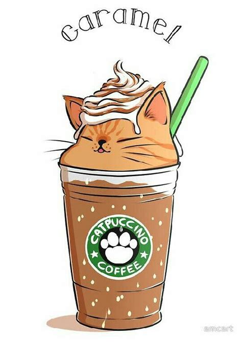 Cat Starbucks Cute Kawaii Drawings Cute Animal Drawings Kawaii Cute