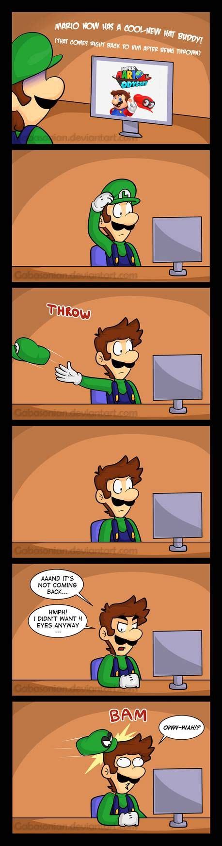 A Comic Strip With An Image Of Mario And Luigi On The Shelf In Front Of