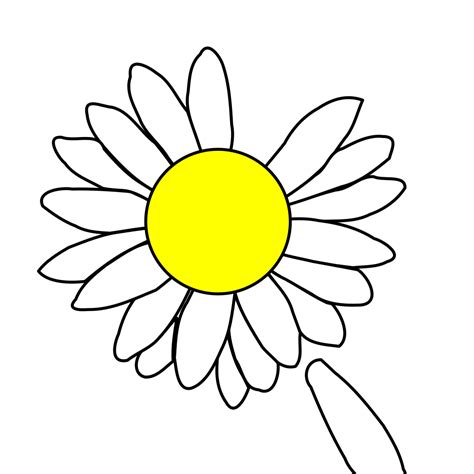 Daisy With Dropped Petal PNG, SVG Clip art for Web - Download Clip Art