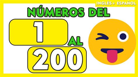 NÚmeros Del 1 Al 200 En EspaÑol E Ingles Escritos Para Niños 💫🧒👧 I