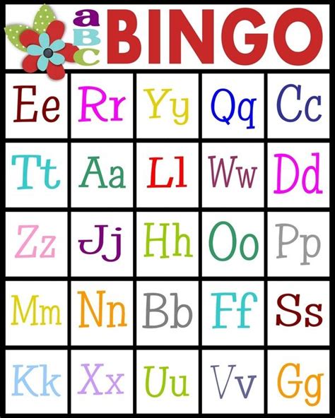 Abc Bingo Para Niños Para Enseñar El Reconocimiento De Letras Y