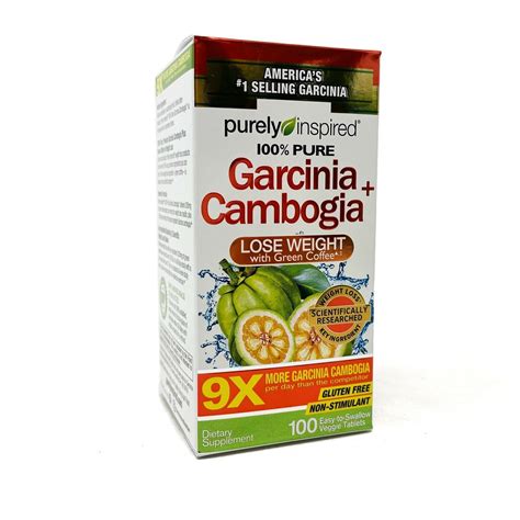 purely inspired garcinia cambogia 100 tabs weight loss fat burner green coffee 100 tablet