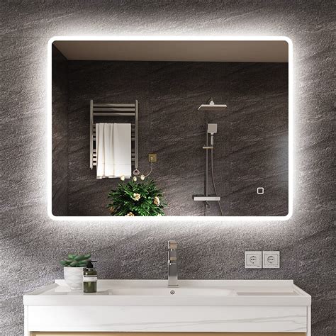 Buy Sbagno 600 X 800 Mm Led Illuminated Bathroom Mirror Ip44 Rated Rectangular Backlit Wall