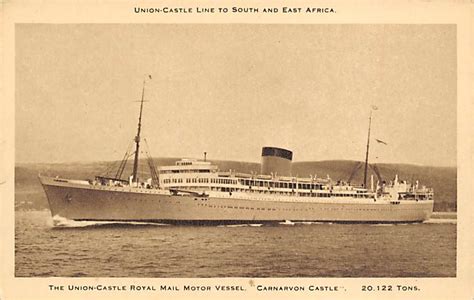 Carnarvon Castle Union Castle Line Postcard