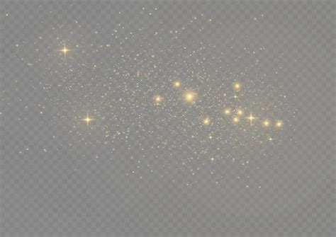 Yellow Sparks Glitter Special Light Effect Vector Sparkles Christmas