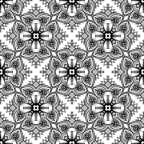 Premium Vector Black And White Batik Pattern Background