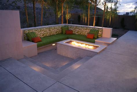 Sunken Fire Pit Desert Backyard Backyard Patio Dream Home Design