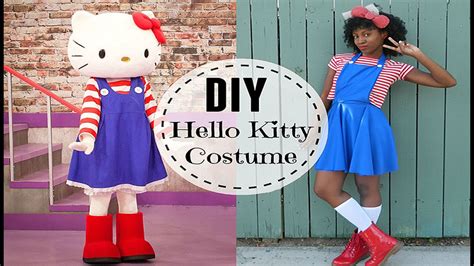 Diy Hello Kitty Costume W Headband And Pinafore Tutorial Youtube