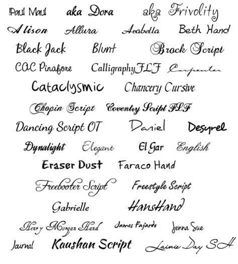 7 Handwritten Script Fonts Images Cursive Tattoo Fonts Handwriting