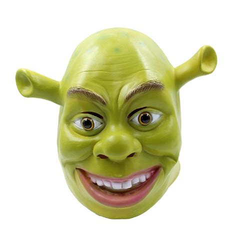 Buy Shrek Costume Halloween Cosplay Full Head Green Adult Shrek Latex