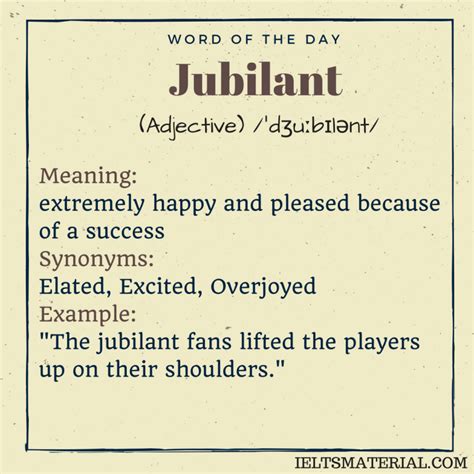 Jubilant Word Of The Day For Ielts Speaking And Writing
