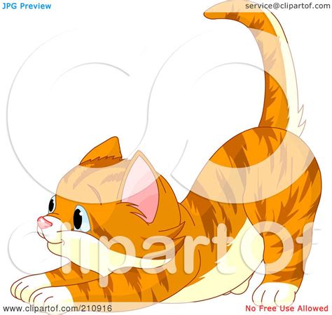Royalty Free Rf Clipart Illustration Of A Cute Striped Ginger Cat