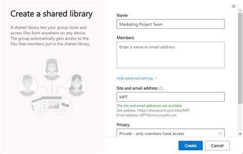 Create A New Shared Library From Onedrive For Work Or School