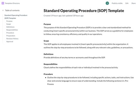 Writing Good Standard Operating Procedures 5 Steps Free Sop Template