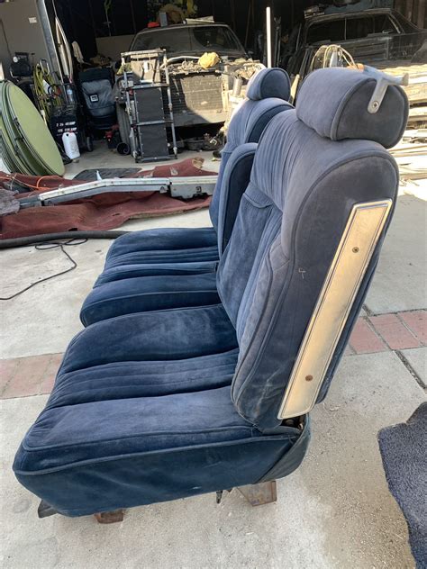 78 87 El Camino Monte Carlo G Body Blue Cloth 6040 Bench Seat For