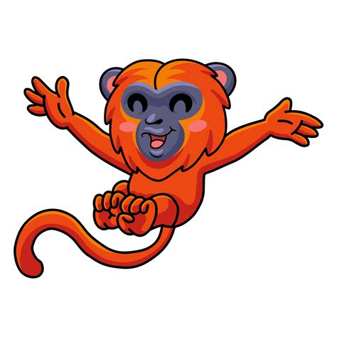 Cute Red Howler Monkey Cartoon Posing 14819841 Vector Art At Vecteezy