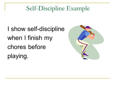 Character Education Self Discipline Presentation English Language