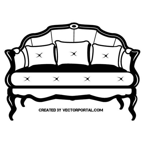 Classic Sofa Graphics Royalty Free Stock Svg Vector