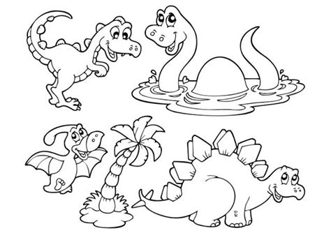100 Gambar Dinosaurus Kartun Mewarnai