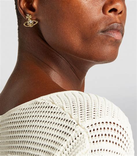 Vivienne Westwood Crystal Mayfair Bas Relief Earrings Harrods Sg