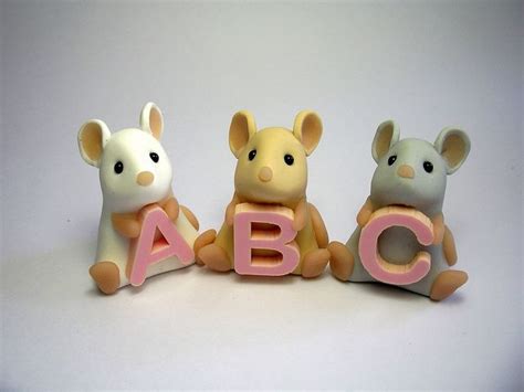 Alphabet Mice Polymer Clay Animals Polymer Clay Projects Clay Dolls